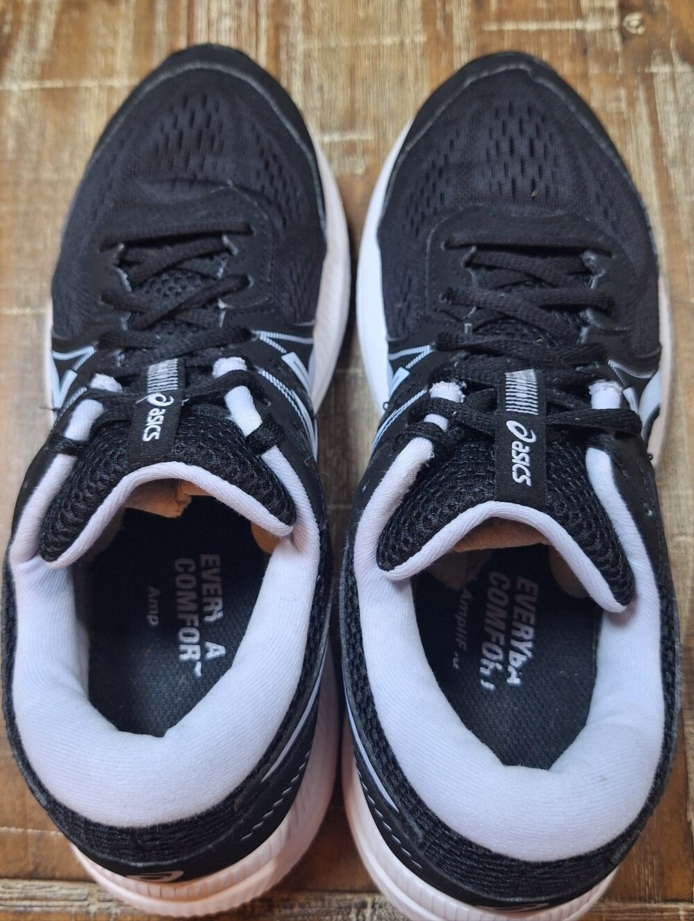 Size 9 - Asics Gel Contend 7 Black Light Blue Womens Running Shoes 1012A91 - Picture 7 of 10